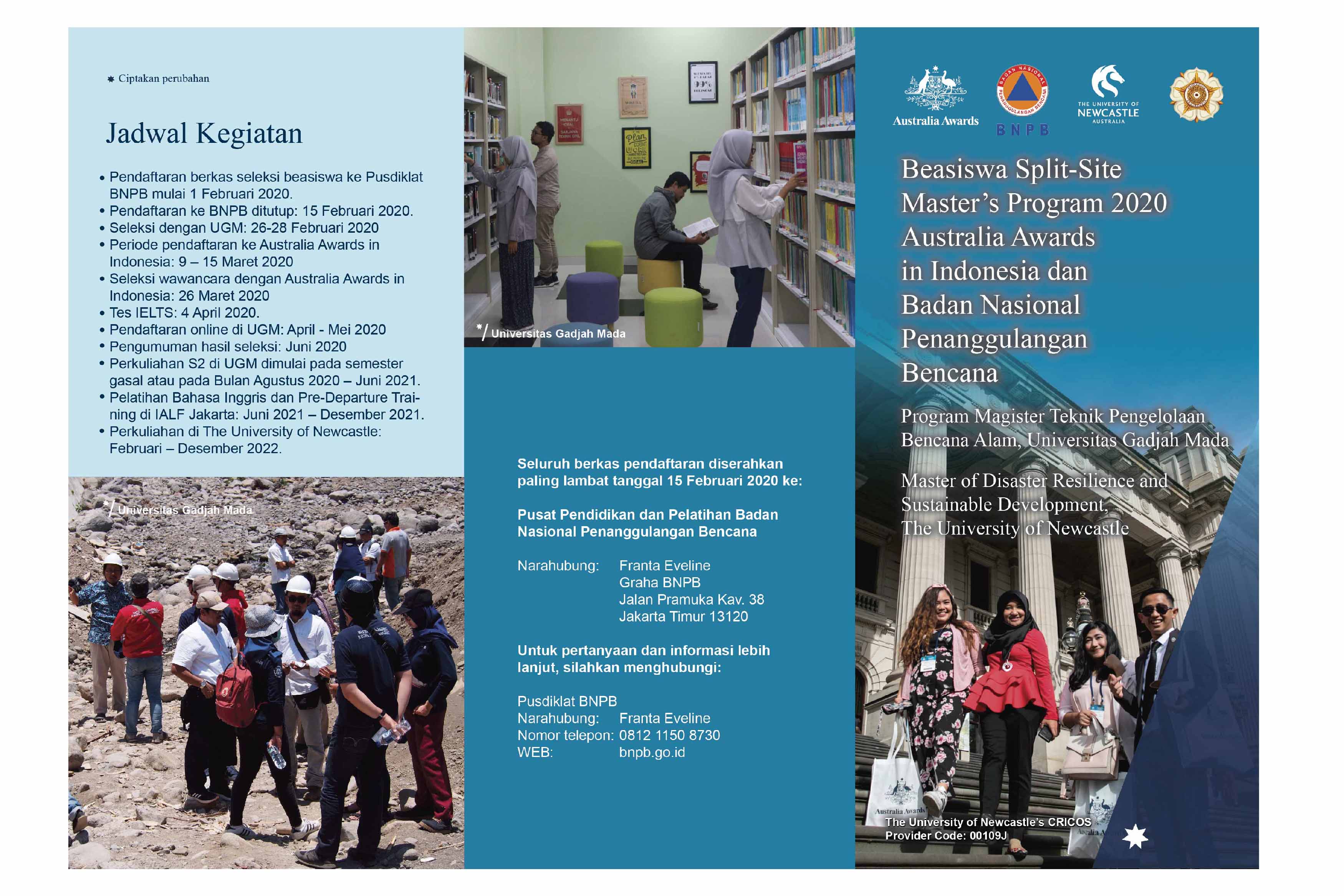 Split-Site Master's Scholarship Program 2020 for Civil Servants at the BNPB